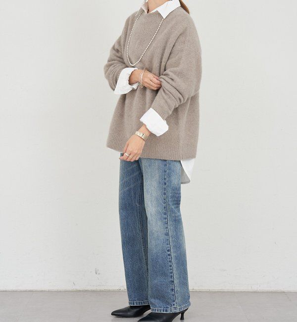  「ファーウールクルーネックニット」|ニット・セーター|