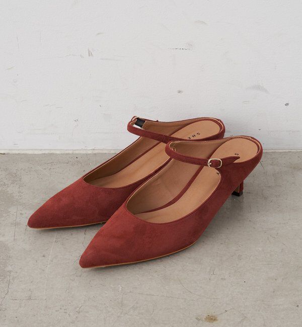  「ストラップヒールパンプス」|パンプス|ブラウン