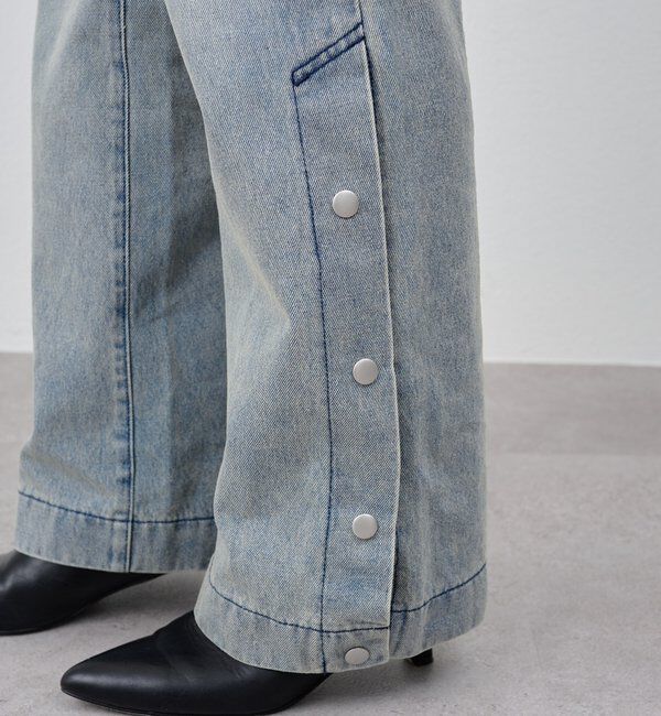  「サイドボタンデニム」|デニム|