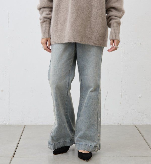  「サイドボタンデニム」|デニム|