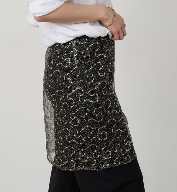  「スパンコールラップスカート」|スカート|