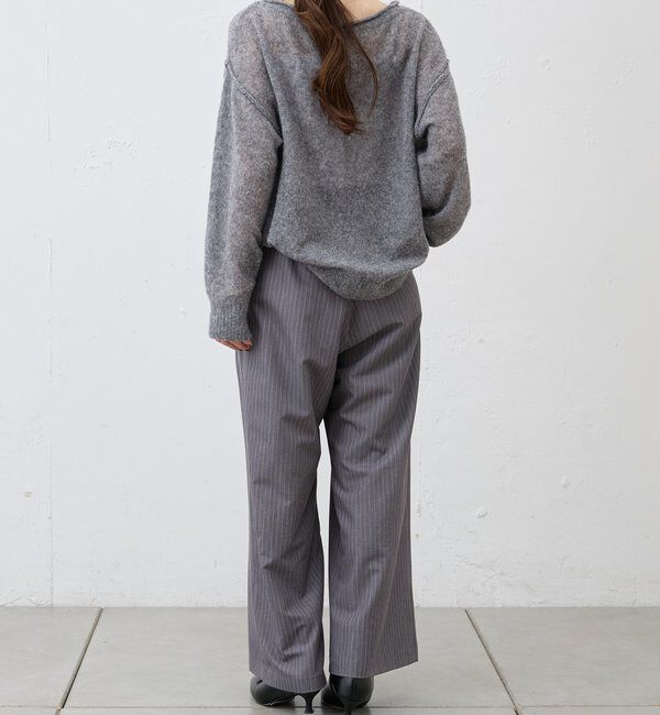  「ダブルタックストライプワイドパンツ」|チノ|