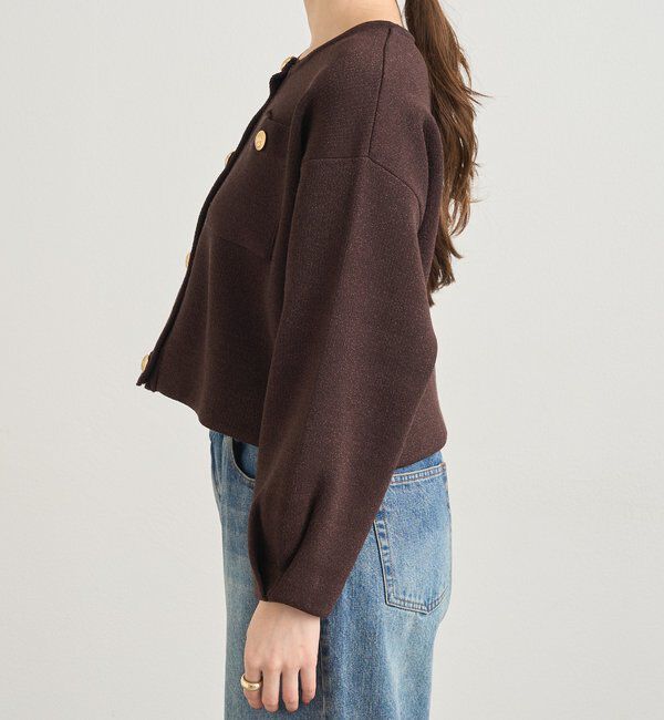  「ラメニットカーディガン」|カーディガン|