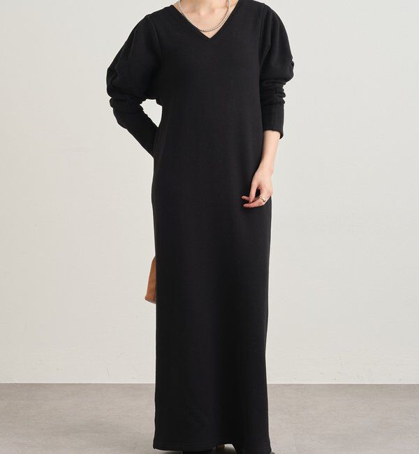  「パフスリーブスウェットワンピース」|ワンピース|