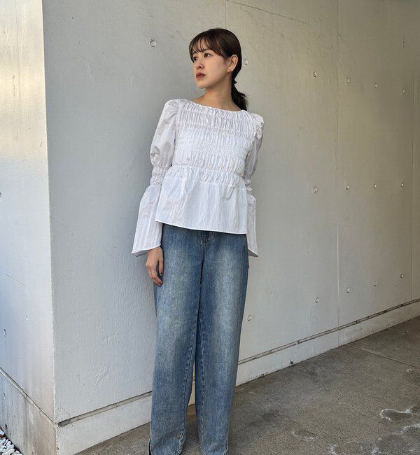  「シャーリングブラウス」|シャツ・ブラウス|