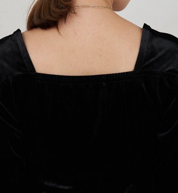  「ベロアペプラムプルオーバー」|Tシャツ・カットソー|