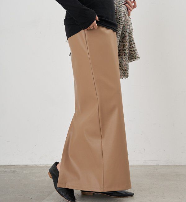  「レザーマキシスカート」|スカート|
