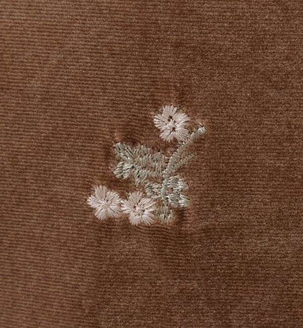  「ベロア刺繍ワンピース」|ワンピース|