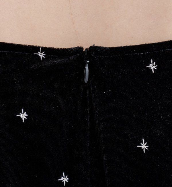  「ベロア刺繍ワンピース」|ワンピース|