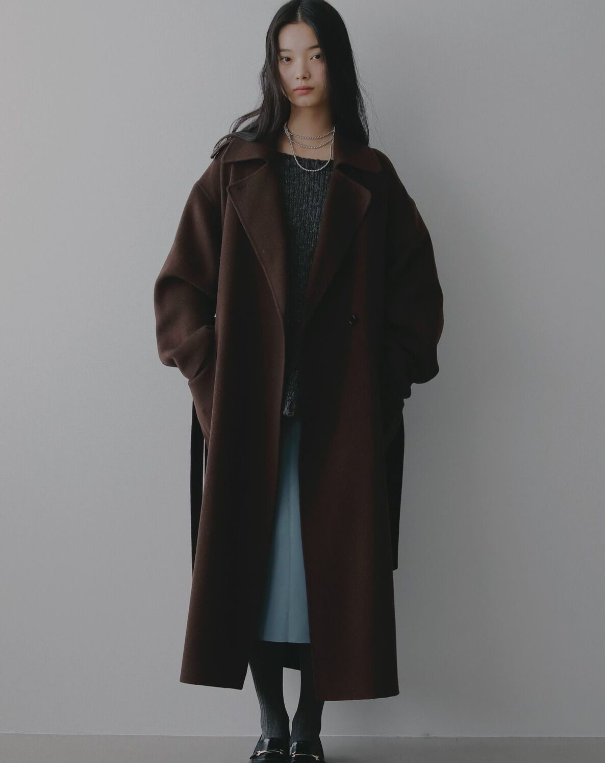 A part by 「カシープ3WAYスタンドロングコート」|チェスターコート|ブラウン