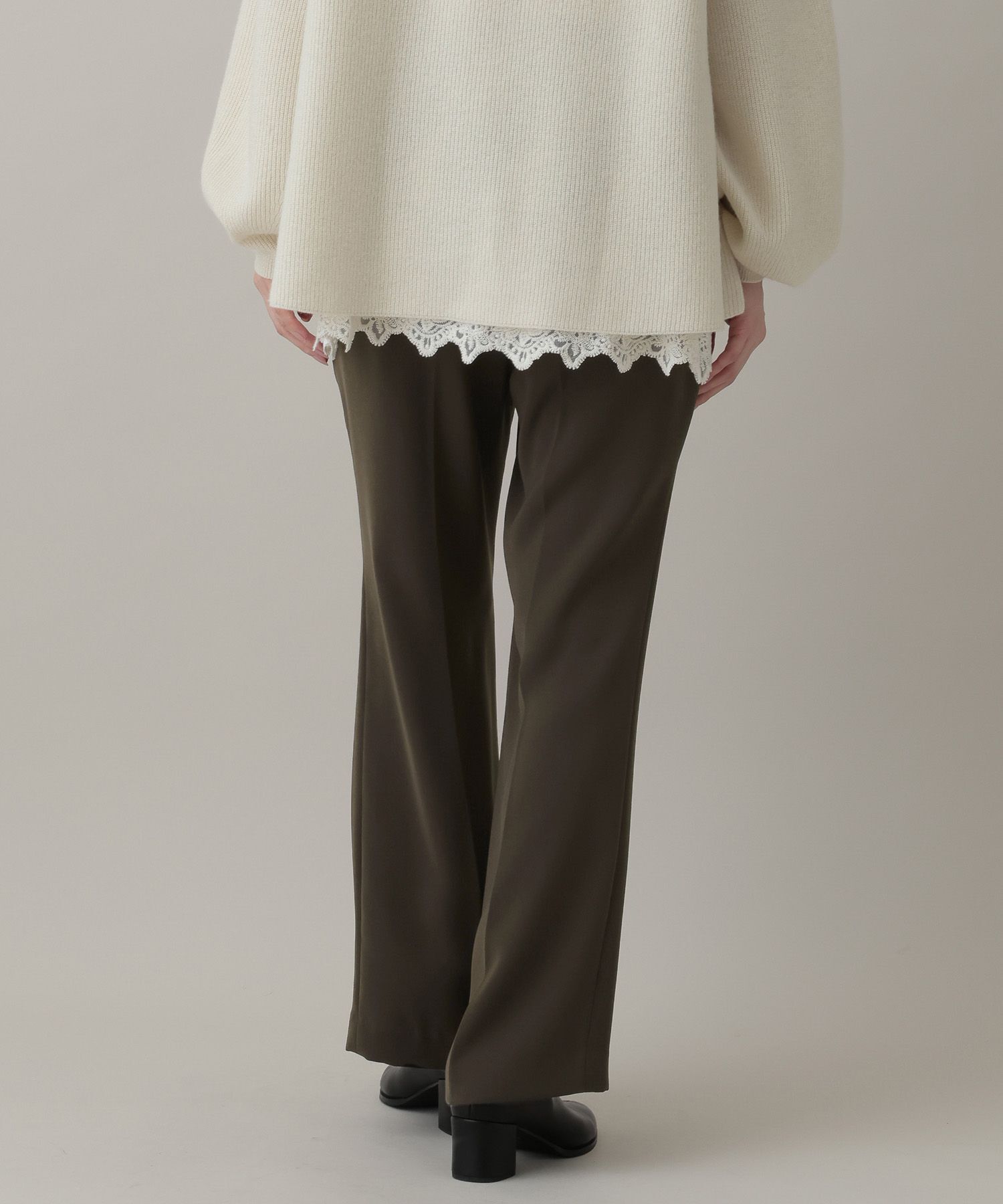 A part by 「サテンセミフレアパンツ」|スラックス|