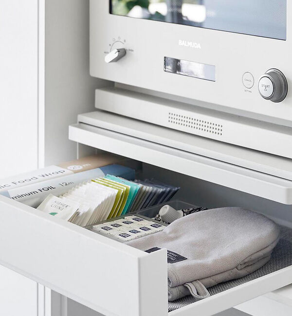 collex「【tower/タワー】 2WAYキッチン家電引き出し&スライドテーブル」|食器・キッチングッズ|