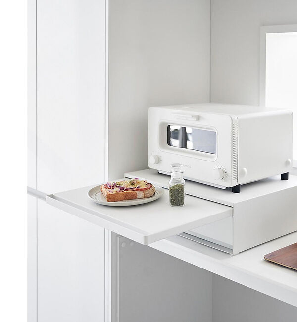 collex「【tower/タワー】 2WAYキッチン家電引き出し&スライドテーブル」|食器・キッチングッズ|