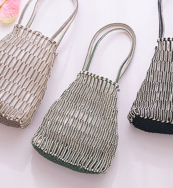 collex「【ANANS】マクラメ ワックスコード トートバッグ」|トートバッグ|グリーン