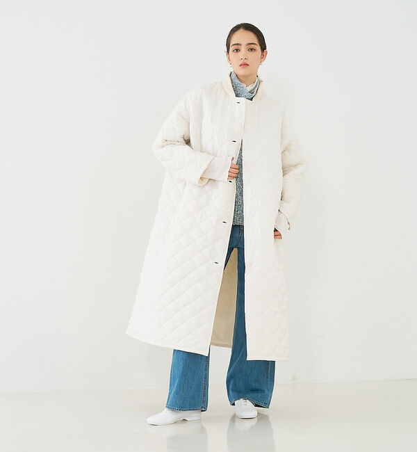 collex「【yarmo/ヤーモ】Quilting Lab Coat キルティングラボコート」|ステンカラーコート|