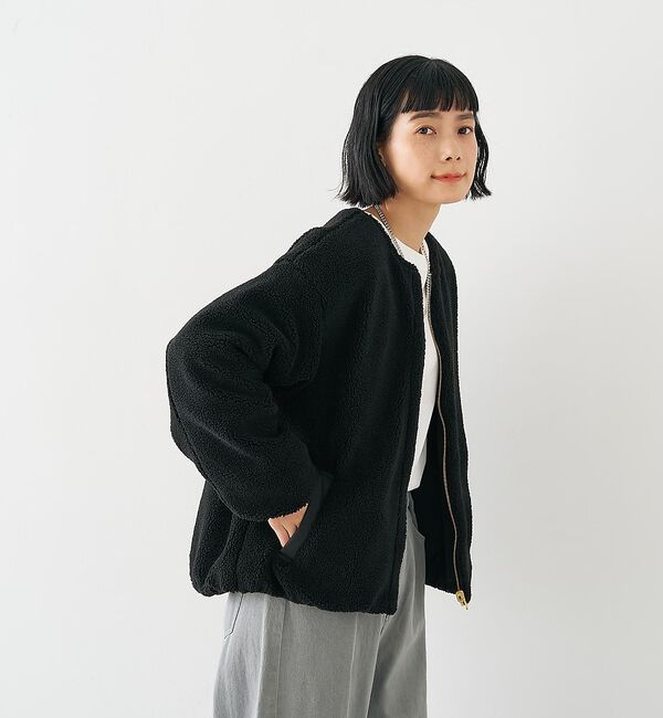 collex「キルト&times;ボアリバーシブル中綿ブルゾン」|ブルゾン・スタジャン|