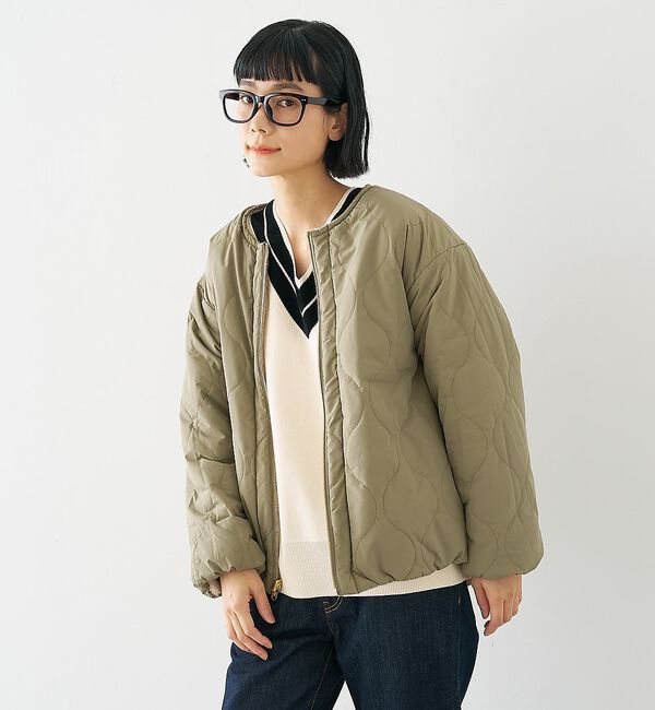 collex「キルト&times;ボアリバーシブル中綿ブルゾン」|ブルゾン・スタジャン|