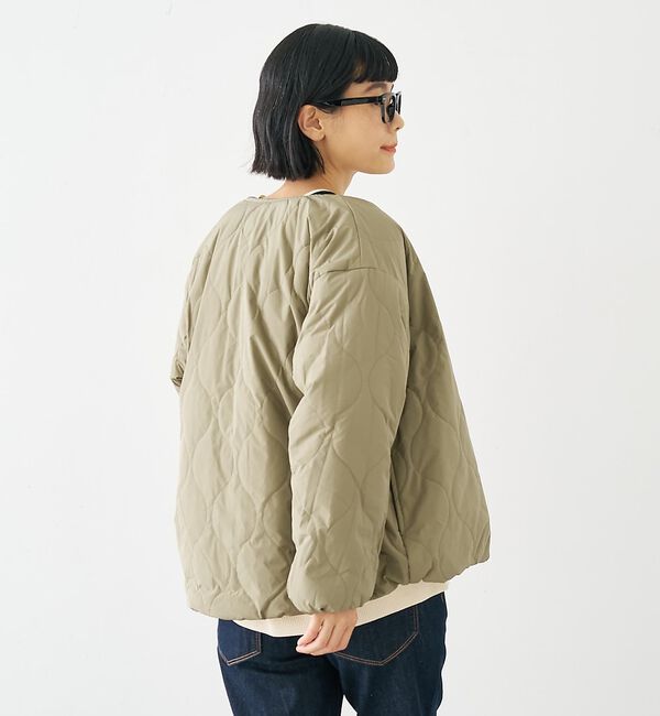 collex「キルト&times;ボアリバーシブル中綿ブルゾン」|ブルゾン・スタジャン|