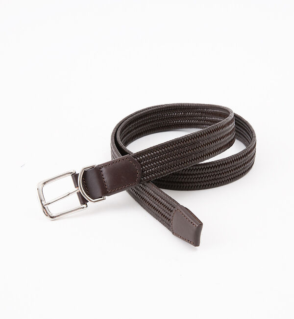 ABAHOUSE「レザー メッシュ ベルト」|ベルト|ブラウン