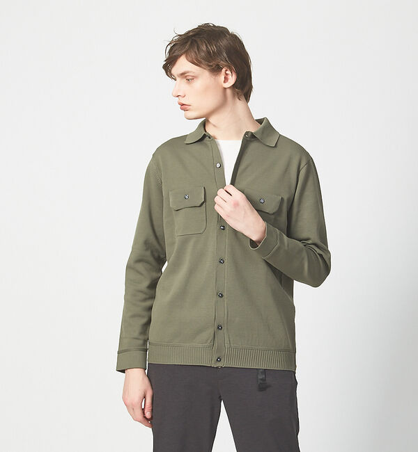 ABAHOUSE「ハイストレッチ PE 天竺 ポロ カーディガンジャケット」|カーディガン|