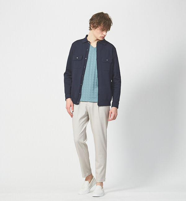 ABAHOUSE「ハイストレッチ PE 天竺 ポロ カーディガンジャケット」|カーディガン|