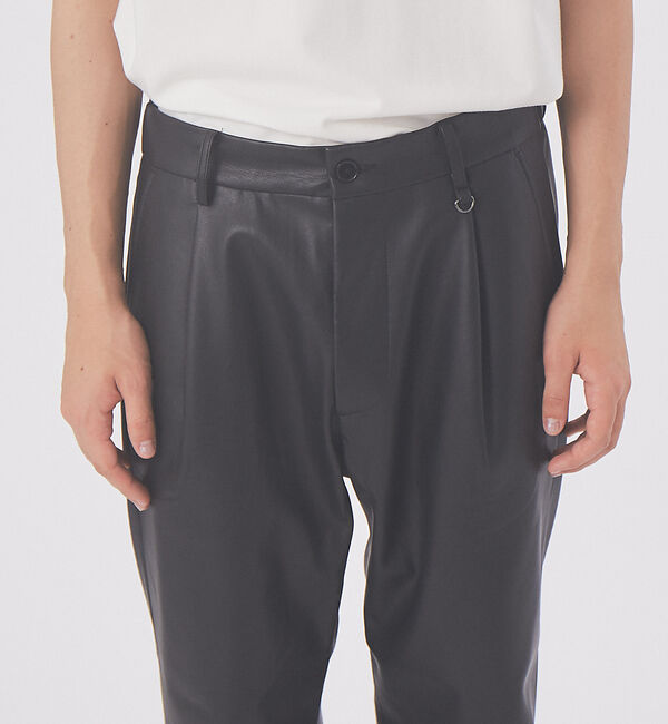 MYSELF ABAHOUSE「【MYSELF ABAHOUSE】ネオレザー ワンタック スリム テーパード パ」|その他|