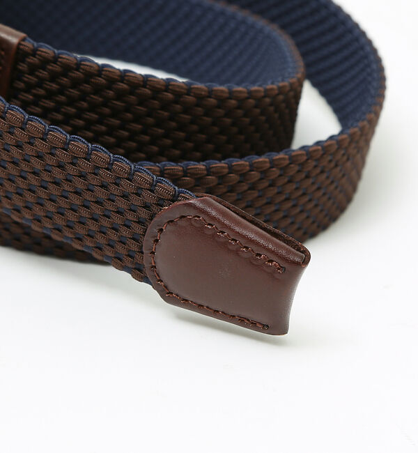 ABAHOUSE「リバーシブル  ゴムメッシュベルト【ブラウン&times;ネイビー / ブラック&times;グレー】」|ベルト|