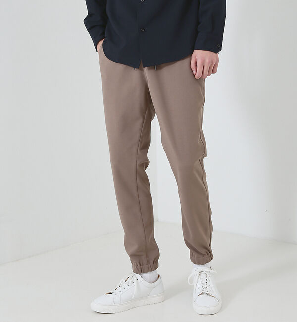 ABAHOUSE「【セットアップ対応】機能素材 ハイストレッチ ジョーゼット イージー パンツ」|その他|ライトブラウン