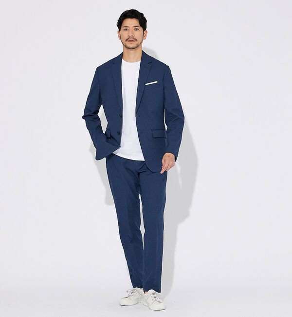 ABAHOUSE「【コットンシルケット】ポンチ クルーネック Tシャツ」|Tシャツ・カットソー|