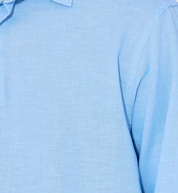 ABAHOUSE「コットンリネン 比翼 プルオーバーシャツ」|シャツ・ブラウス|