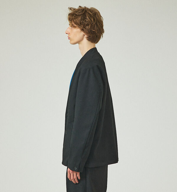 ABAHOUSE「【セットアップ対応】ウーリーカルゼ ノーカラージャケット」|ノーカラージャケット|