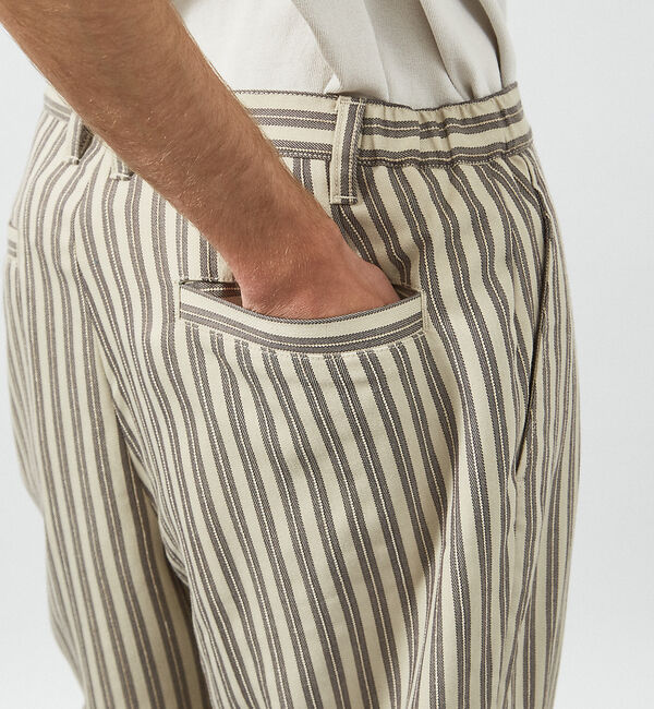 ABAHOUSE「【リネンライク 】ストライプ リラックスパンツ / ワイドパンツ」|その他|
