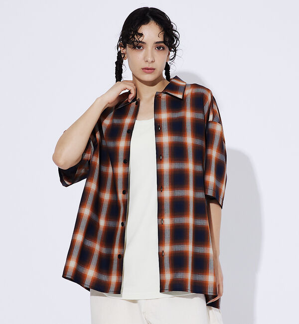 ABAHOUSE「【Revo./レボ】Relax Fit /リラックスフィット /USEDライクオ」|シャツ・ブラウス|ネイビー