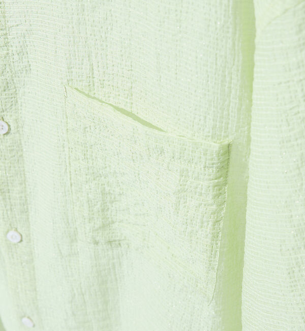 ABAHOUSE「スーパーシアー ラメドビー 半袖シャツ / オーバーサイズ」|シャツ・ブラウス|