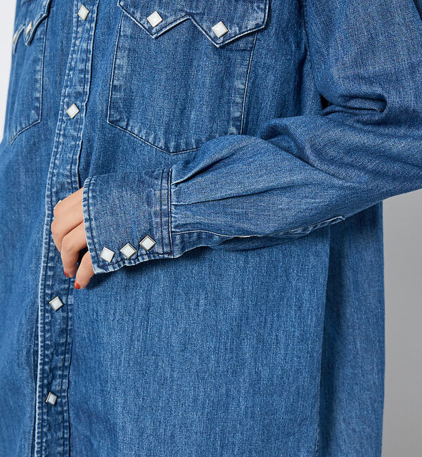 ABAHOUSE「【JOHNBULL/ ジョンブル】ウェスタンデニムシャツ/ダンガリーシャツ」|シャツ・ブラウス|