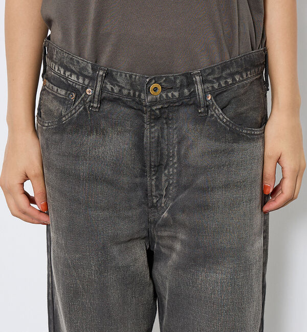 ABAHOUSE「【Johnbull／ジョンブル】ガーメントダイ フレアワイドパンツ／セットアップ」|デニム|