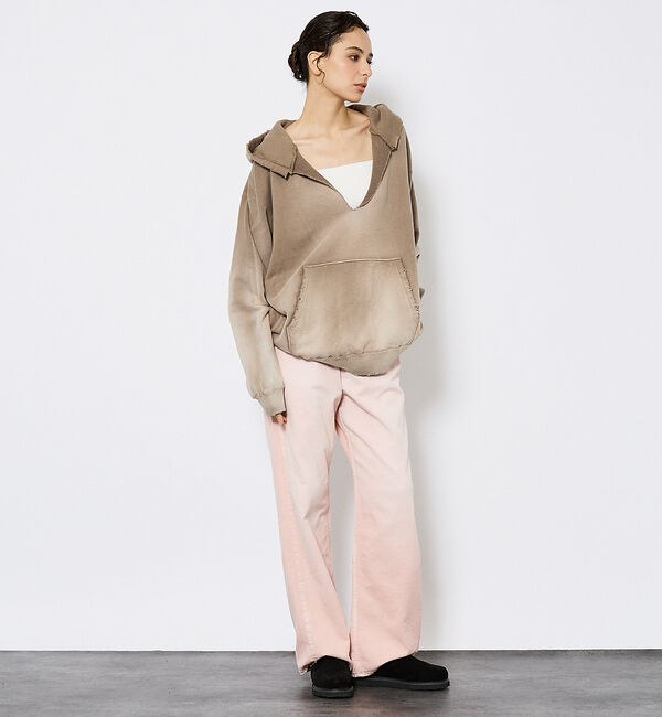 ABAHOUSE「【Johnbull／ジョンブル】ガーメントダイ フレアワイドパンツ／セットアップ」|デニム|