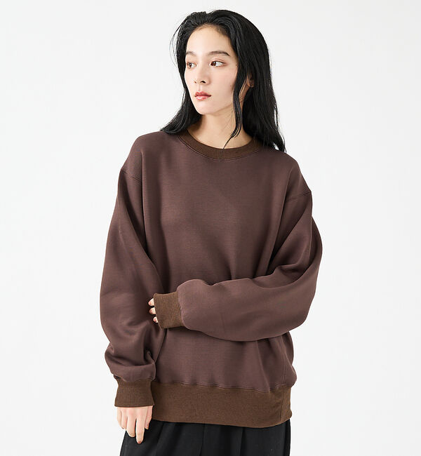 ABAHOUSE「【FORTUNA/フォルトゥナ】TECH SWEAT CREW NECK /トロ」|Tシャツ・カットソー|ブラウン