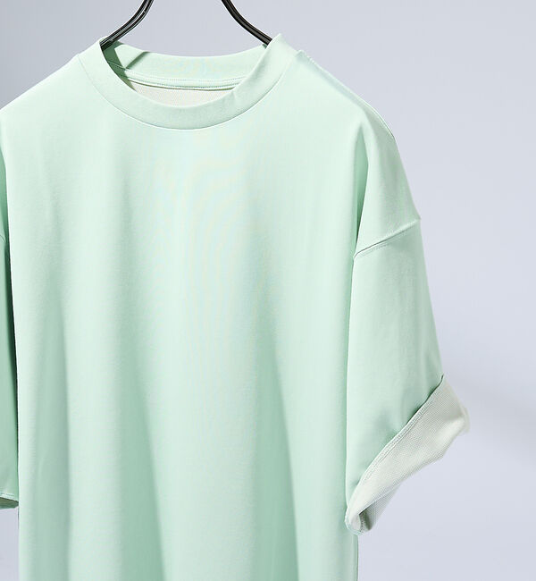 ABAHOUSE「【リバーシブル配色】バックメッシュ 半袖Ｔシャツ / オーバーサイズ」|Tシャツ・カットソー|グリーン系その他1