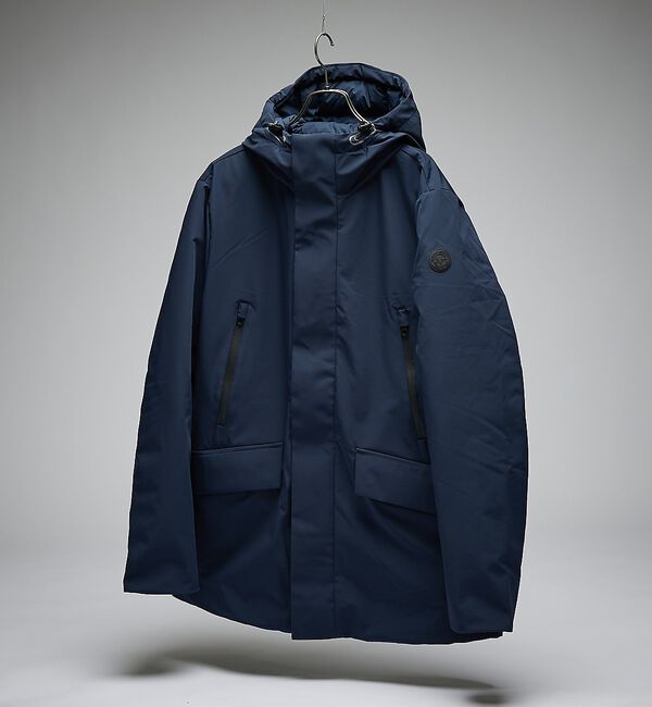 ABAHOUSE「【CAPE HORN】NOLASCO フーデット ダウンジャケット / ダウンコ」|ダウン|ネイビー