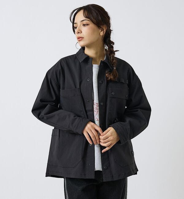 ABAHOUSE「【POLER/ポーラー】STRECH GEAR POCKET JK/撥水/ワーク」|アウトドア|ブラック