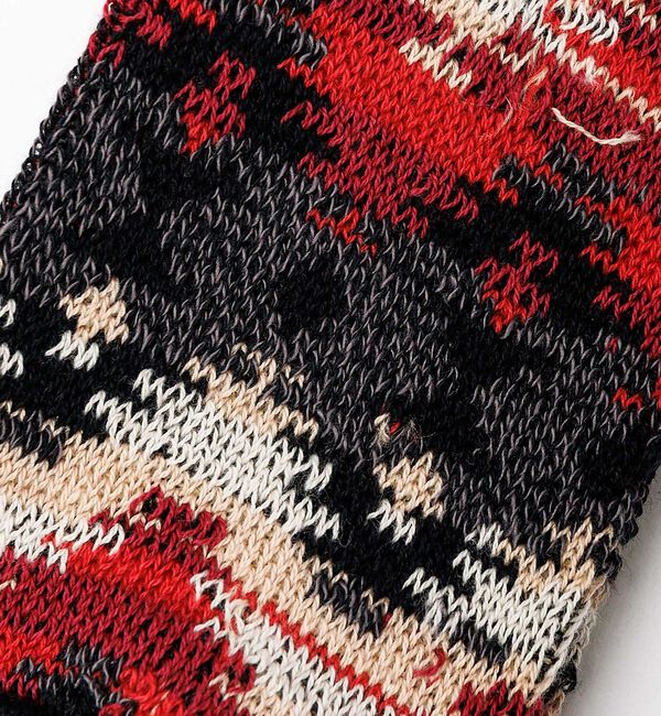 ABAHOUSE「【ANONYMOUSISM/アノニマスイズム】ウィグワムJQクルー/ジャガード/」|ソックス|ブラック