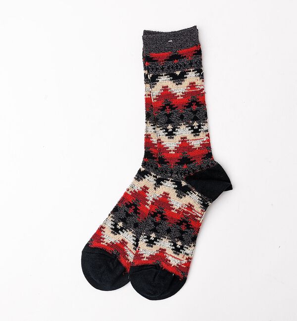 ABAHOUSE「【ANONYMOUSISM/アノニマスイズム】ウィグワムJQクルー/ジャガード/」|ソックス|