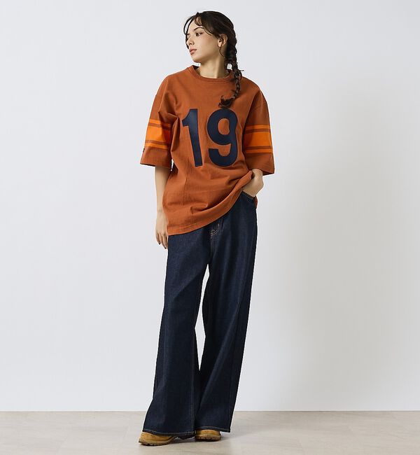 ABAHOUSE「【BARBARIAN / バーバリアン】Crewneck Short ナンバリン」|Tシャツ・カットソー|