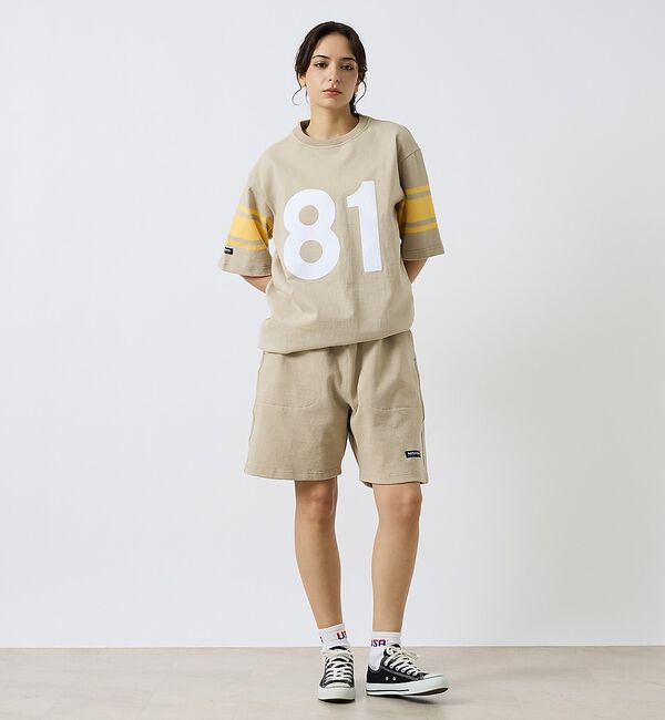 ABAHOUSE「【BARBARIAN / バーバリアン】Crewneck Short ナンバリン」|Tシャツ・カットソー|