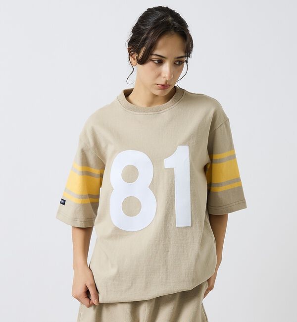 ABAHOUSE「【BARBARIAN / バーバリアン】Crewneck Short ナンバリン」|Tシャツ・カットソー|