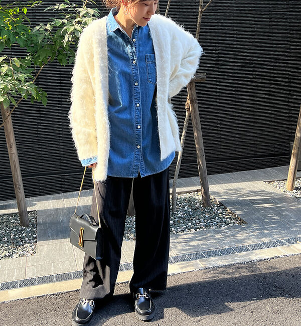 Rouge vif「シャギーニットカーディガン」|カーディガン|