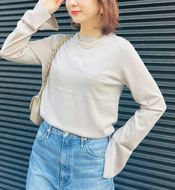 Rouge vif「スリーブスリット ニットプルオーバー」|ニット・セーター|