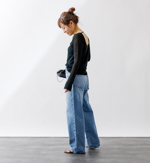 Rouge vif「バックデザインハイゲージシアーニットプルオーバー」|ニット・セーター|