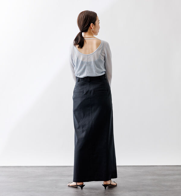 Rouge vif「バックデザインハイゲージシアーニットプルオーバー」|ニット・セーター|